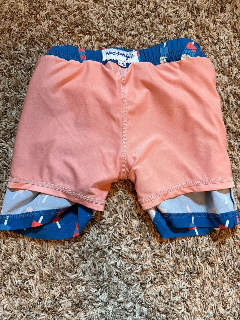 Boys’ popsicle motif swim trunks size 5/6